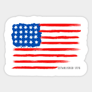 Vintage American Flag 1776 T-shirt Sticker